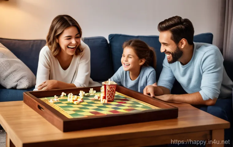 행복한 가족을 위한 활동 - A happy family, consisting of a mother, father, and two children (a boy aged 10 and a girl aged 12),...