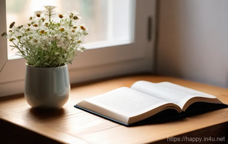 행복을 위한 자기 사랑의 실천 - **Prompt:** A serene and cozy scene depicting a young woman (age 20s-30s, wearing comfortable lounge...